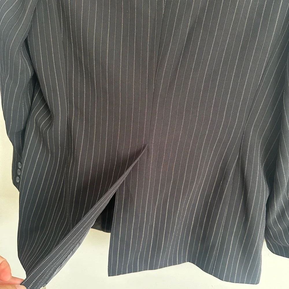 Laura Scott Black Pinstripe Blazer
